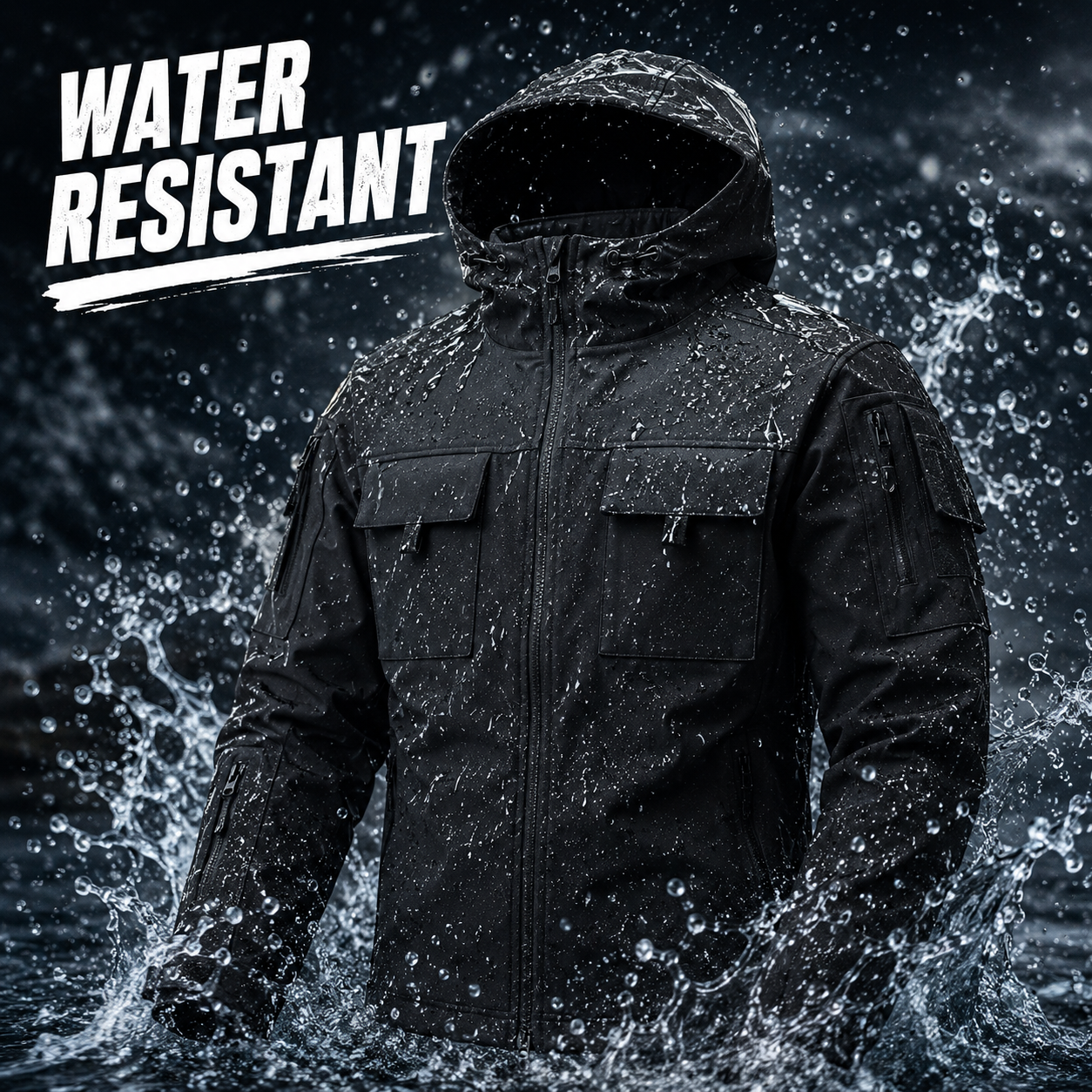 Winter Waterproof Hooded Fleece Jacket