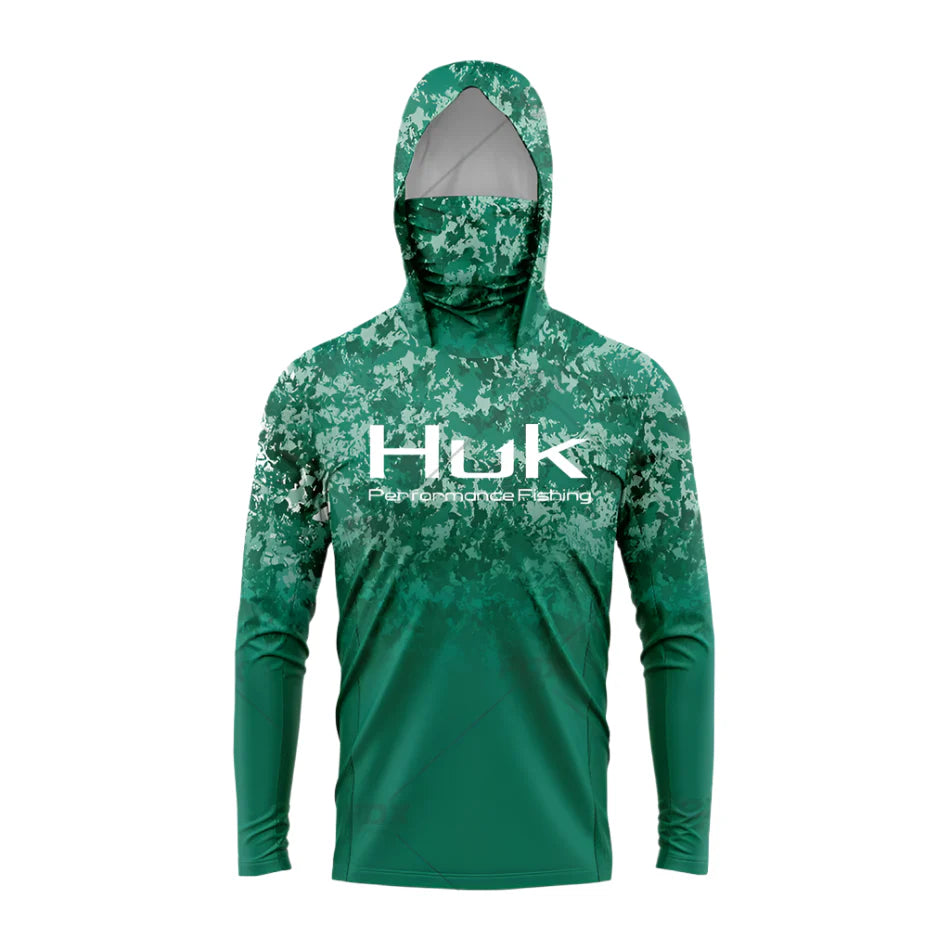 Emerald Marlin UPF 50 Hooded Fishing Shirt by Flat Out Fishing Shirts