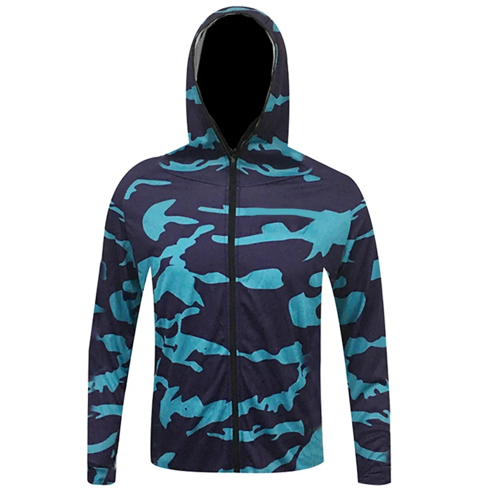 Abyssal Blue Lightweight Quick-Dry Fishing Jacket by Flat Out Fishing Shirts