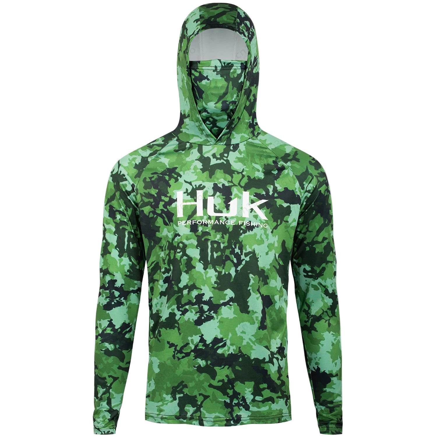 New Ultimate Green UV Masked Fishing Shirt