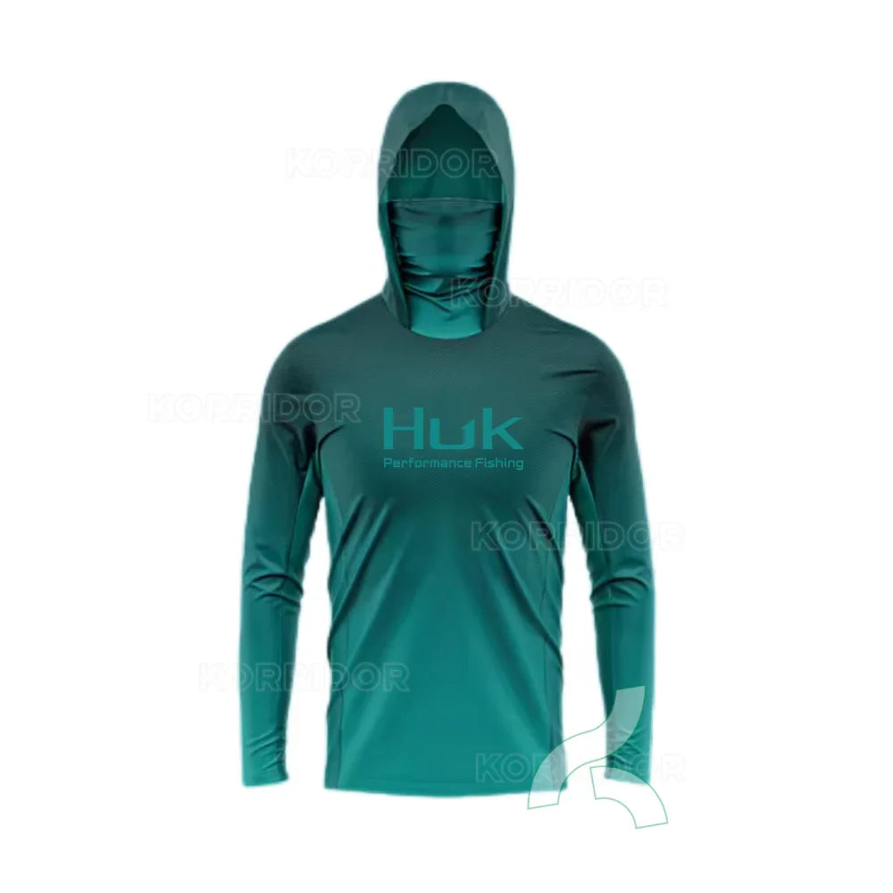 Emerald Marlin UV Protection Mask Fishing Shirt by Flat Out Fishing Shirts