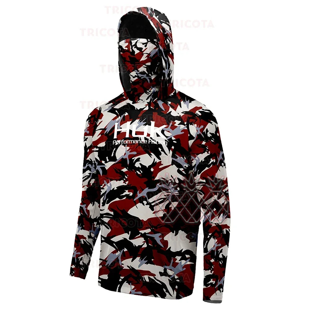 Marlin Majesty UV Protection Mask Fishing Shirt by Flat Out Fishing Shirts