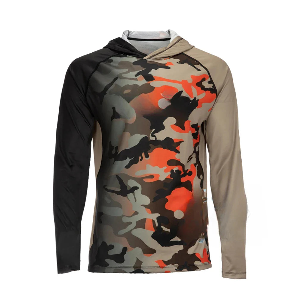 Luxury Camo Cod Hooded Anti-UV Fishing Shirt