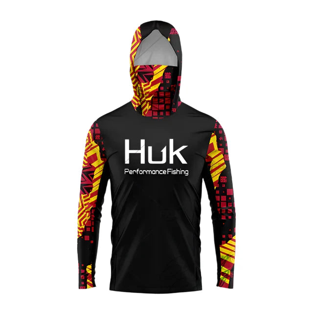 Dark Horizon Luxe UPF 50 Hooded Fishing Shirt by Flat Out Fishing Shirts