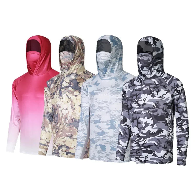 Camo Dark Marlin UV Protection Fishing Shirt by Flat Out Fishing Shirts