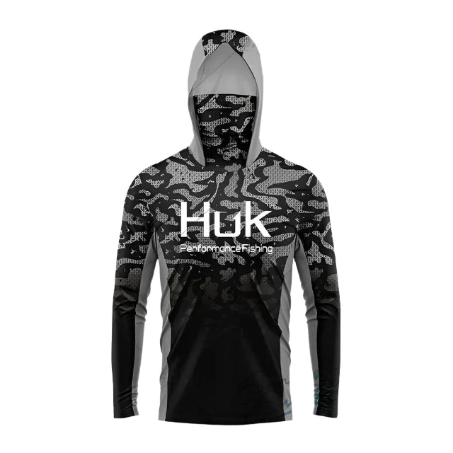 Marlin Blue UV Protection Mask Fishing Shirt by Flat Out Fishing Shirts