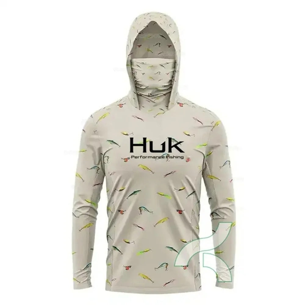 Elegant Mahi Mahi UV50 Long Sleeve Fishing Hoodie by Flat Out Fishing Shirts